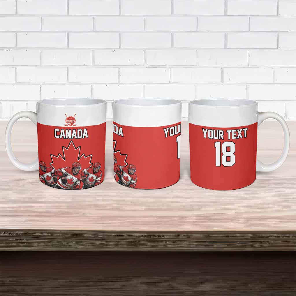 Canada Hockey Custom Ceramic Mug Maple Leaf Northern Pride