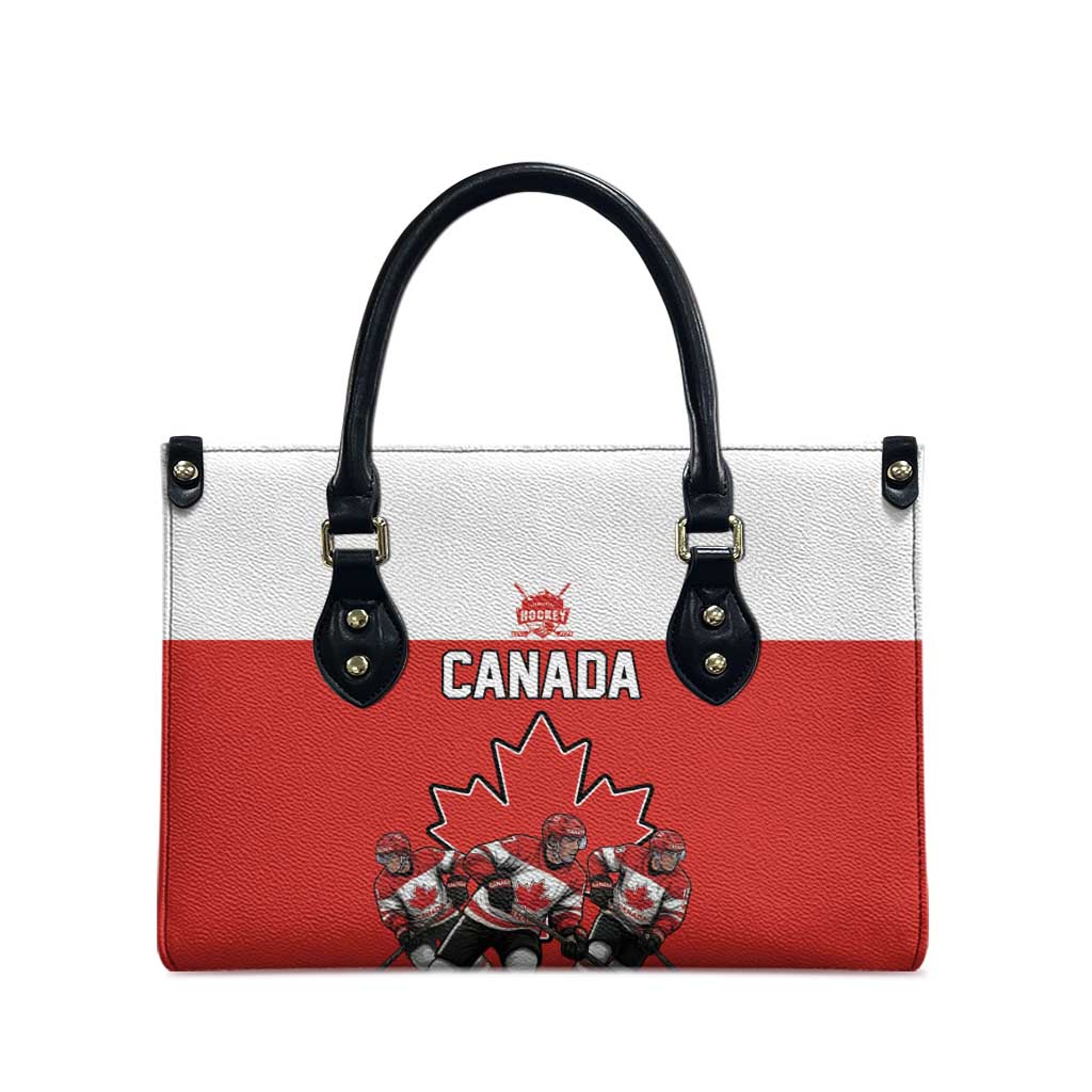 Canada Hockey Leather Bag Maple Leaf Northern Pride