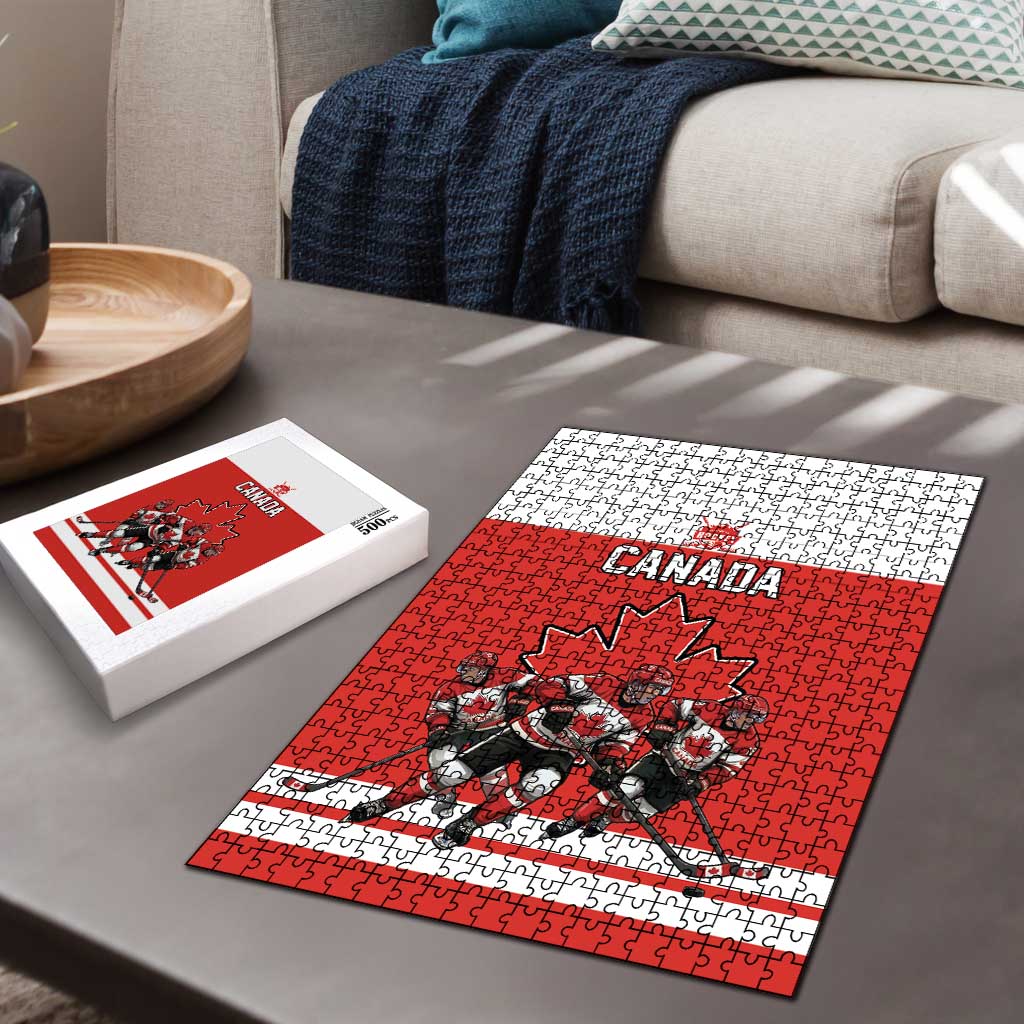 Canada Hockey Puzzle Maple Leaf Northern Pride