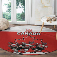 Canada Hockey Round Carpet Maple Leaf Northern Pride