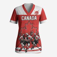 Canada Hockey Custom Scrub Top Maple Leaf Northern Pride