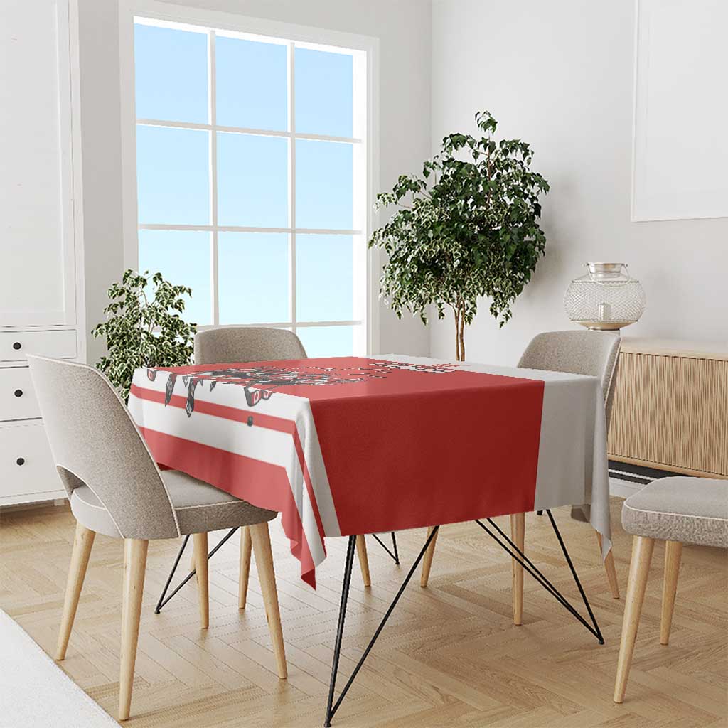 Canada Hockey Tablecloth Maple Leaf Northern Pride