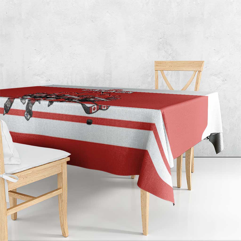 Canada Hockey Tablecloth Maple Leaf Northern Pride