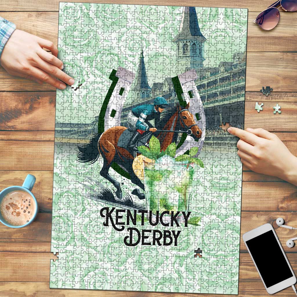 Kentucky Horse Racing Puzzle Mint Julep Run For The Roses Art