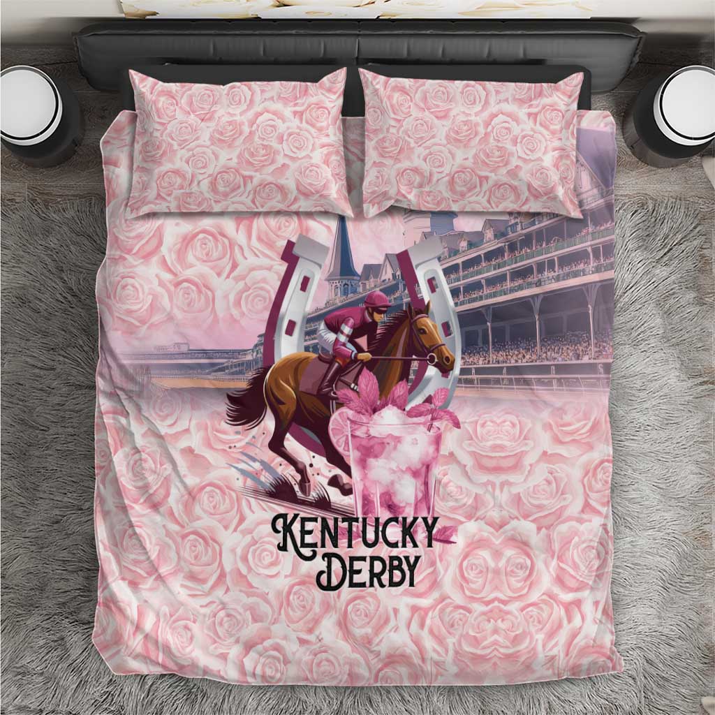 Kentucky Horse Racing Bedding Set Rose Run For The Roses Derby Art