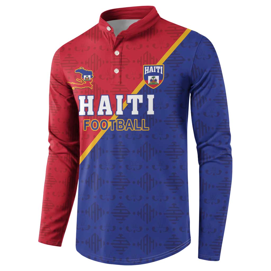 Custom Haiti Football Button Sweatshirt Les Grenadiers