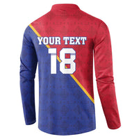 Custom Haiti Football Button Sweatshirt Les Grenadiers