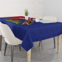 Custom Haiti Football Tablecloth Les Grenadiers