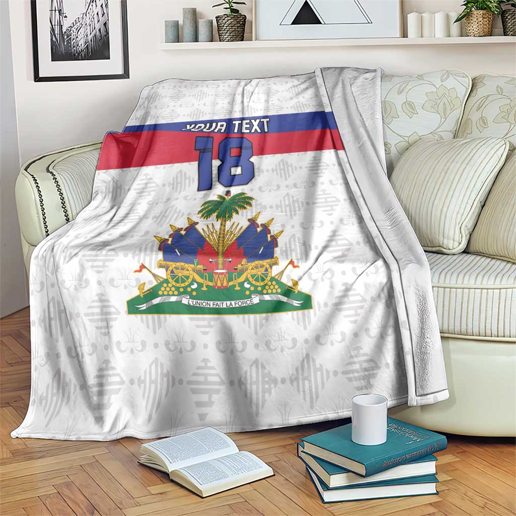 Custom Haiti Football Blanket Ekip foutbol Ayiti