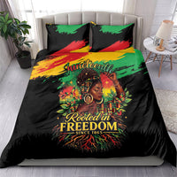 Juneteenth Rooted in Freedom Bedding Set Black Pride African Queen