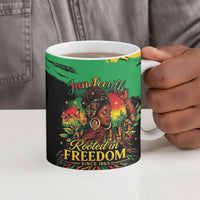 Juneteenth Rooted in Freedom Ceramic Mug Black Pride African Queen