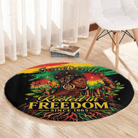 Juneteenth Rooted in Freedom Round Carpet Black Pride African Queen