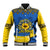 Ukraine Sunflower Peace Sign Baseball Jacket With Folk Patterns - Wonder Print Shop