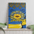 Ukraine Sunflower Peace Sign Canvas Wall Art With Folk Patterns - Wonder Print Shop