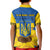 Ukraine Sunflower Peace Sign Kid Polo Shirt With Folk Patterns - Wonder Print Shop