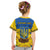 Ukraine Sunflower Peace Sign Kid T Shirt With Folk Patterns - Wonder Print Shop