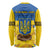 Ukraine Sunflower Peace Sign Long Sleeve Shirt With Folk Patterns - Wonder Print Shop