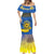 Ukraine Sunflower Peace Sign Mermaid Dress With Folk Patterns - Wonder Print Shop