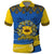 Ukraine Sunflower Peace Sign Polo Shirt With Folk Patterns - Wonder Print Shop