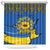 Ukraine Sunflower Peace Sign Shower Curtain With Folk Patterns