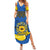 Ukraine Sunflower Peace Sign Summer Maxi Dress With Folk Patterns - Wonder Print Shop