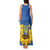 Ukraine Sunflower Peace Sign Tank Maxi Dress With Folk Patterns - Wonder Print Shop