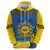 Ukraine Sunflower Peace Sign Zip Hoodie With Folk Patterns - Wonder Print Shop