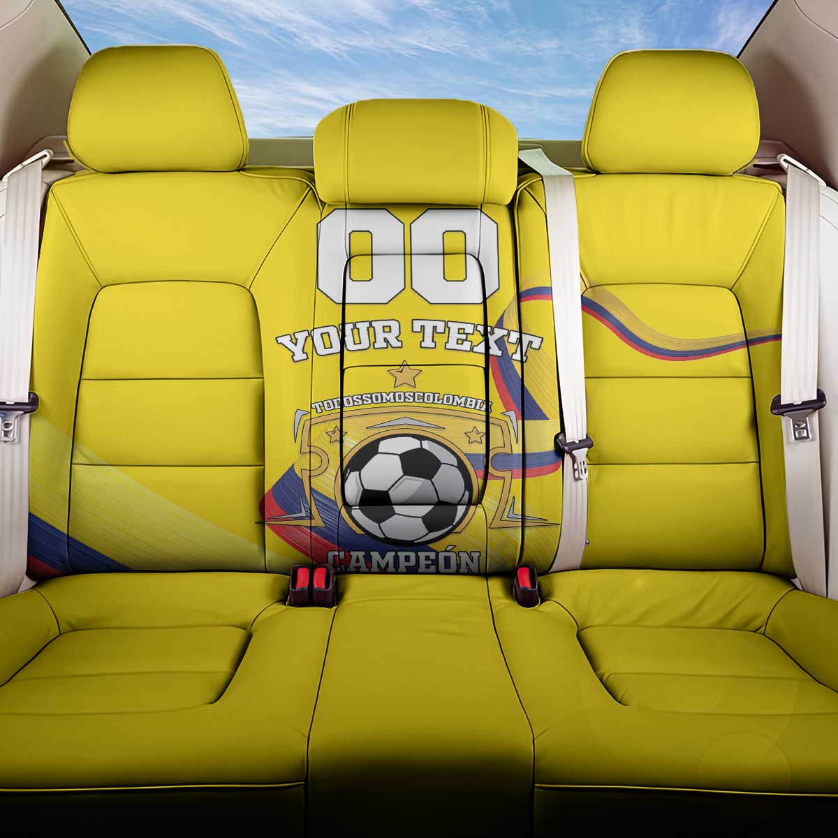 Custom Colombia Football Back Car Seat Cover Go Champions Unique Style - Wonder Print Shop