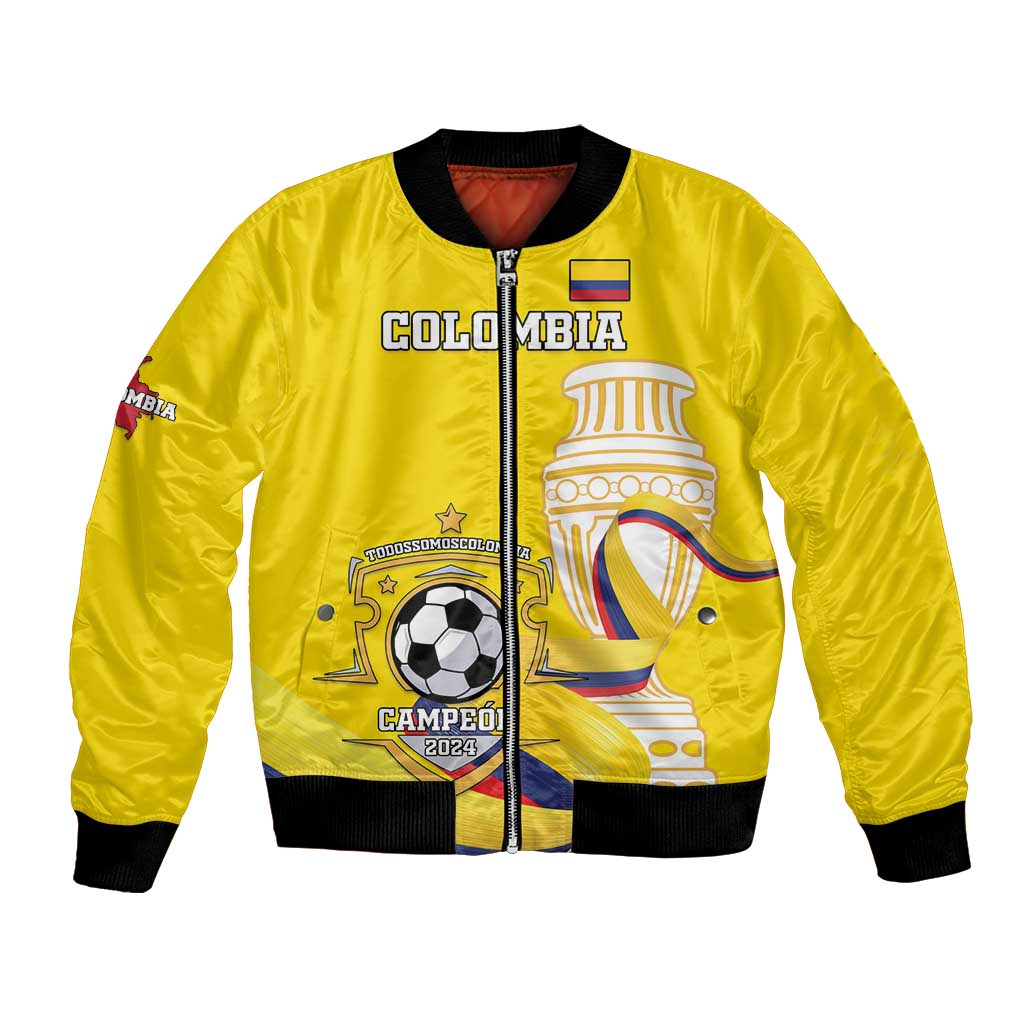 Custom Colombia Football Bomber Jacket Go Champions Unique Style - Wonder Print Shop