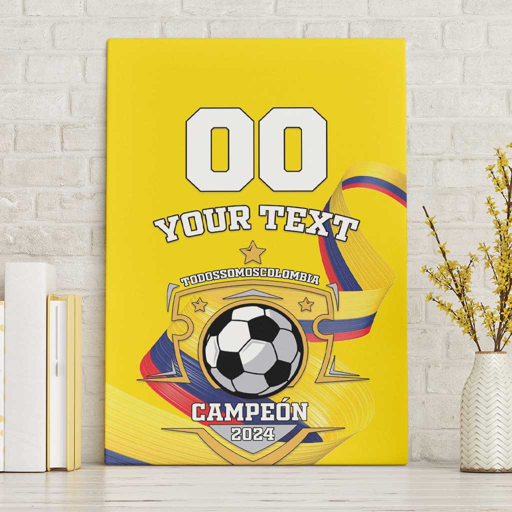 Custom Colombia Football Canvas Wall Art Go Champions Unique Style - Wonder Print Shop