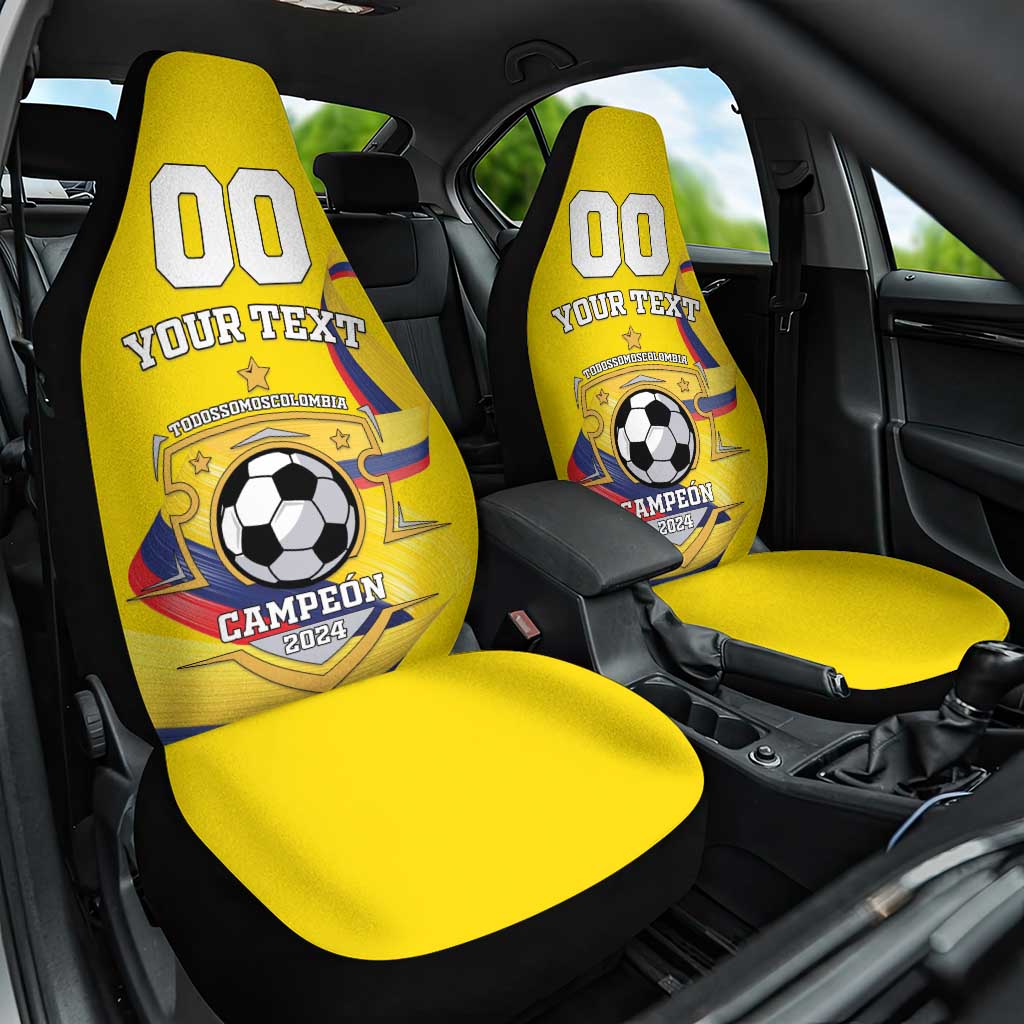 Custom Colombia Football Car Seat Cover Go Champions Unique Style - Wonder Print Shop