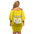 Custom Colombia Football Family Matching Off Shoulder Short Dress and Hawaiian Shirt Go Champions Unique Style - Wonder Print Shop