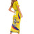 Custom Colombia Football Family Matching Short Sleeve Bodycon Dress and Hawaiian Shirt Go Champions Unique Style - Wonder Print Shop