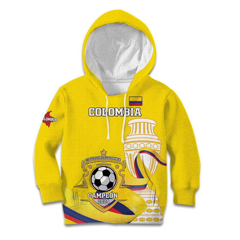 Custom Colombia Football Kid Hoodie Go Champions Unique Style - Wonder Print Shop