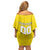 Custom Colombia Football Off Shoulder Short Dress Go Champions Unique Style - Wonder Print Shop