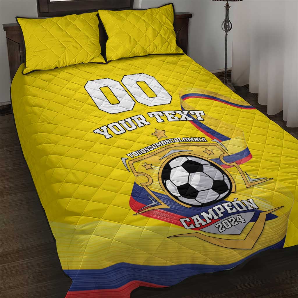 Custom Colombia Football Quilt Bed Set Go Champions Unique Style - Wonder Print Shop