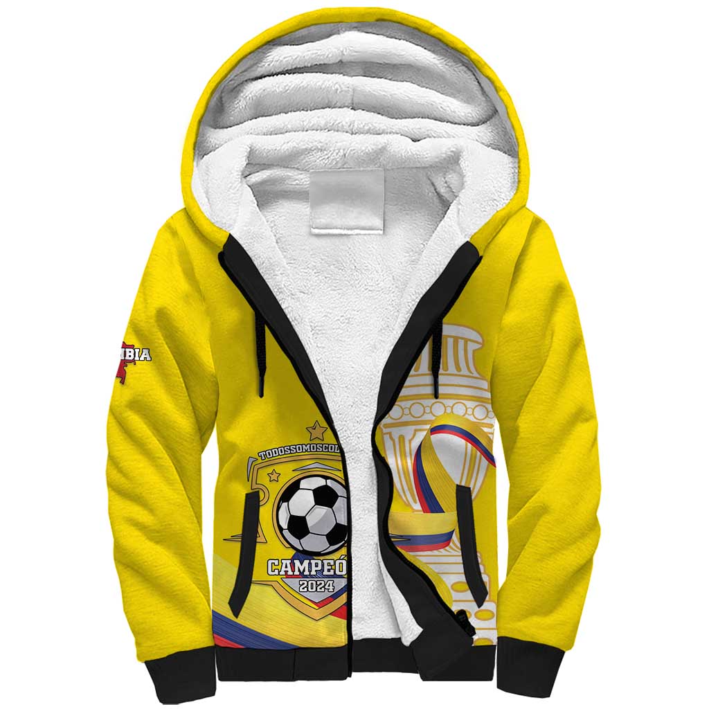 Custom Colombia Football Sherpa Hoodie Go Champions Unique Style - Wonder Print Shop