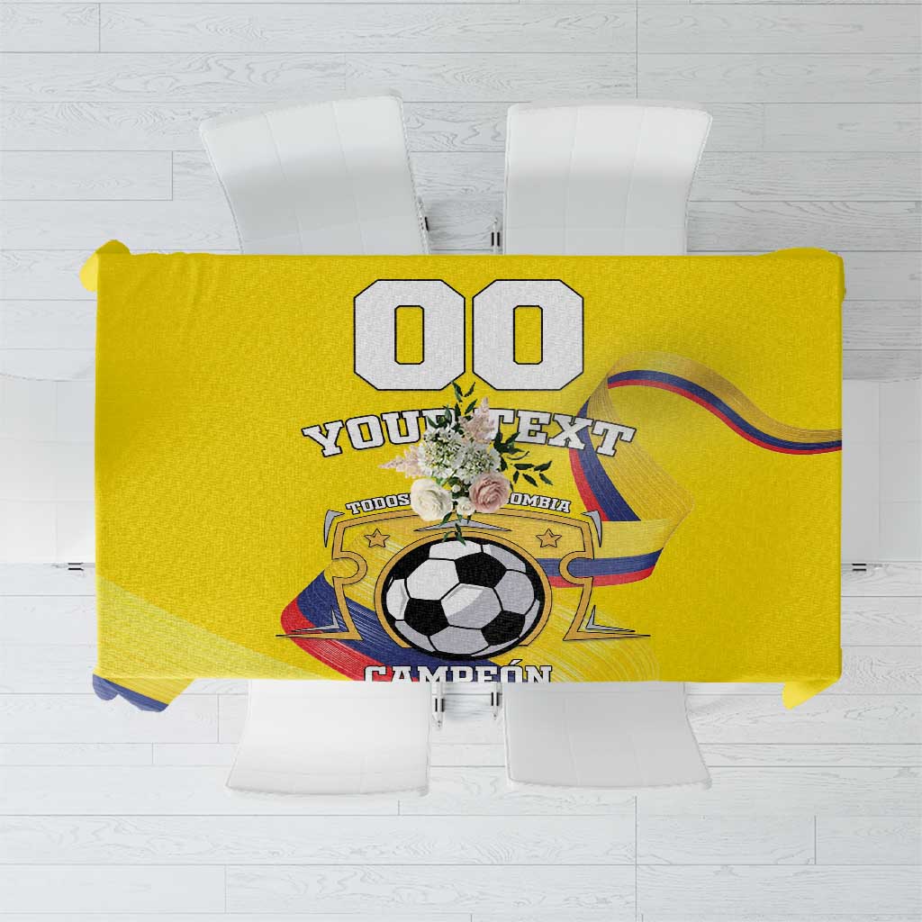 Custom Colombia Football Tablecloth Go Champions Unique Style - Wonder Print Shop