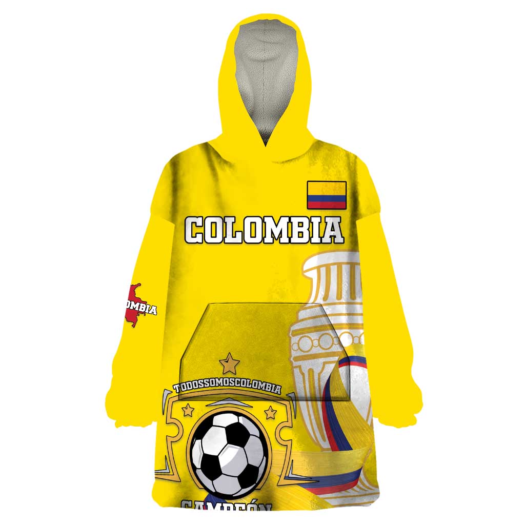 Custom Colombia Football Wearable Blanket Hoodie Go Champions Unique Style - Wonder Print Shop