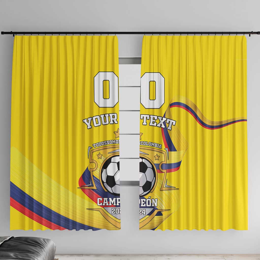 Custom Colombia Football Window Curtain Go Champions Unique Style - Wonder Print Shop