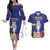 Custom Colombia Football Couples Matching Off The Shoulder Long Sleeve Dress and Hawaiian Shirt 2024 Copa America - Wonder Print Shop