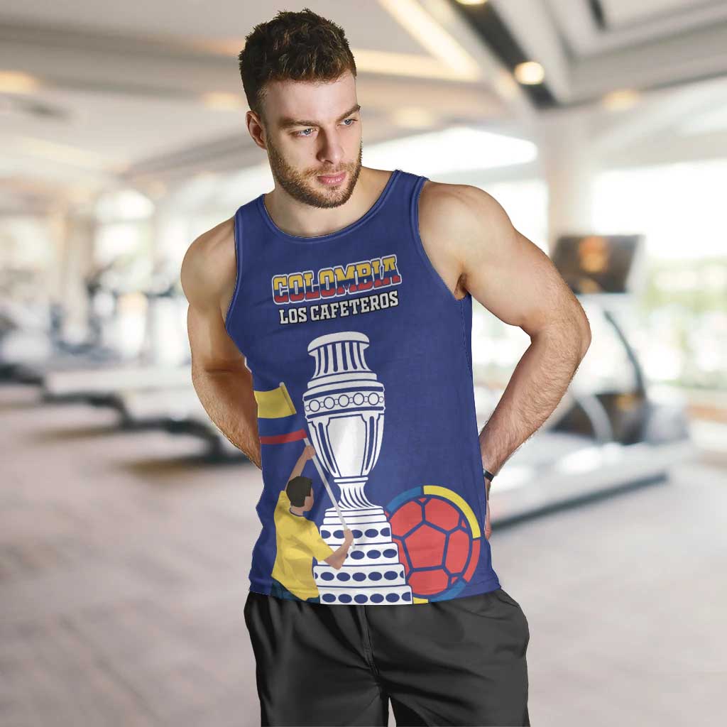 Custom Colombia Football Men Tank Top 2024 Copa America - Wonder Print Shop