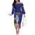 Custom Colombia Football Off The Shoulder Long Sleeve Dress 2024 Copa America - Wonder Print Shop