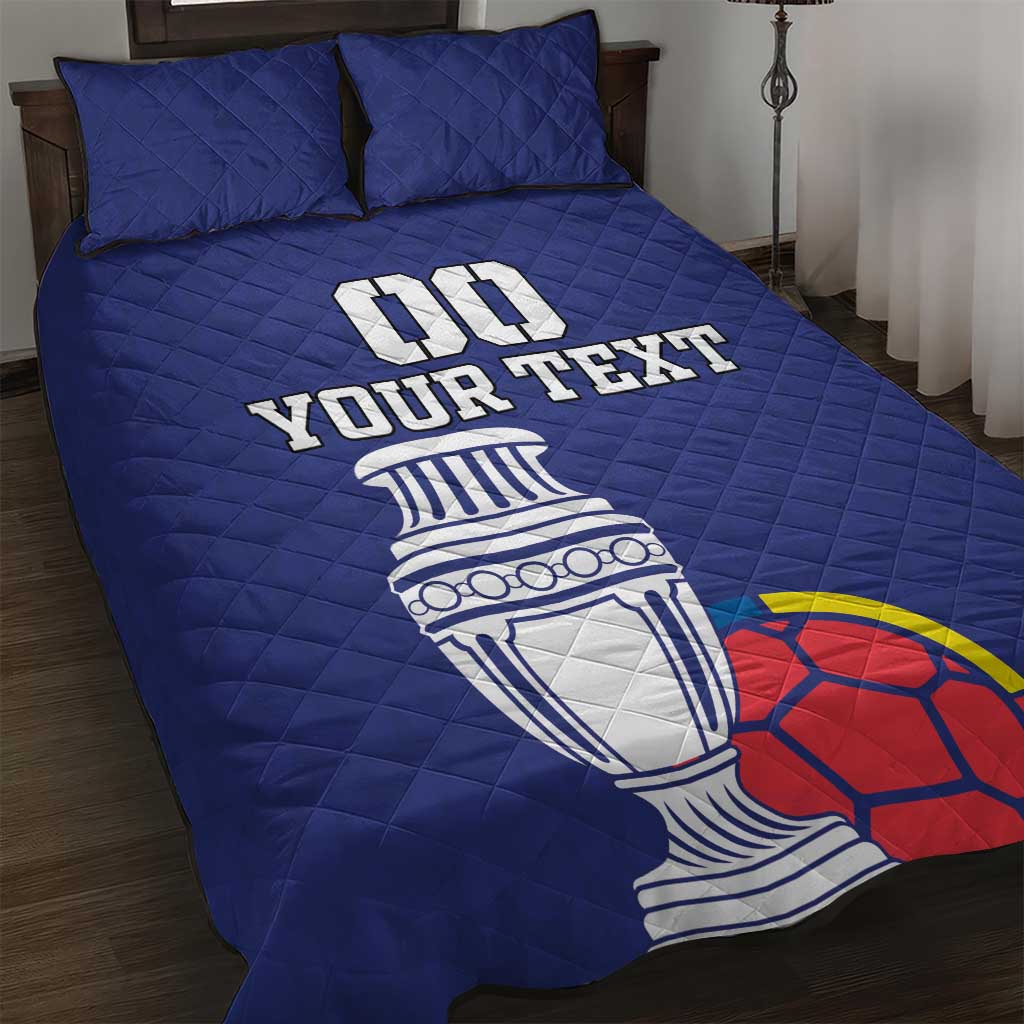 Custom Colombia Football Quilt Bed Set 2024 Copa America - Wonder Print Shop