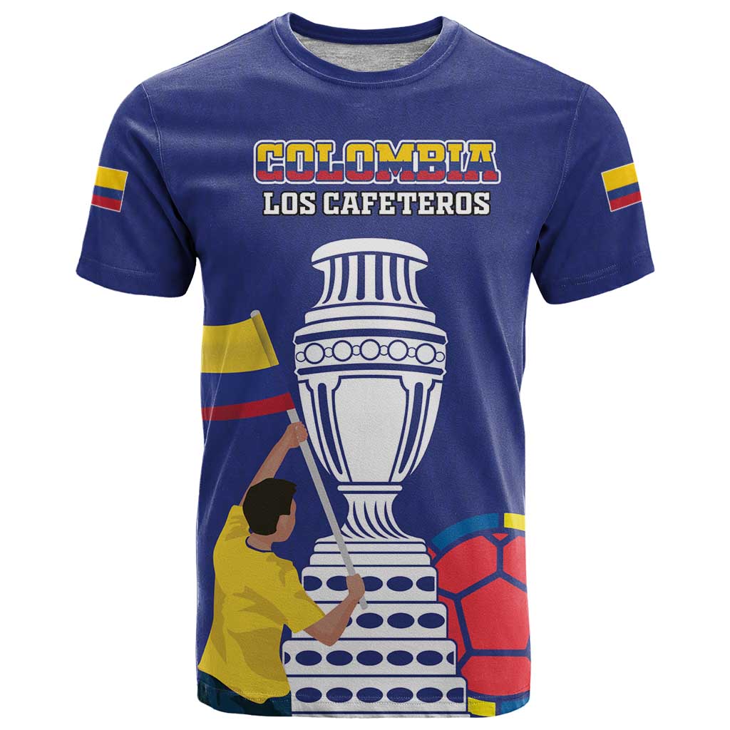 Custom Colombia Football T Shirt 2024 Copa America - Wonder Print Shop