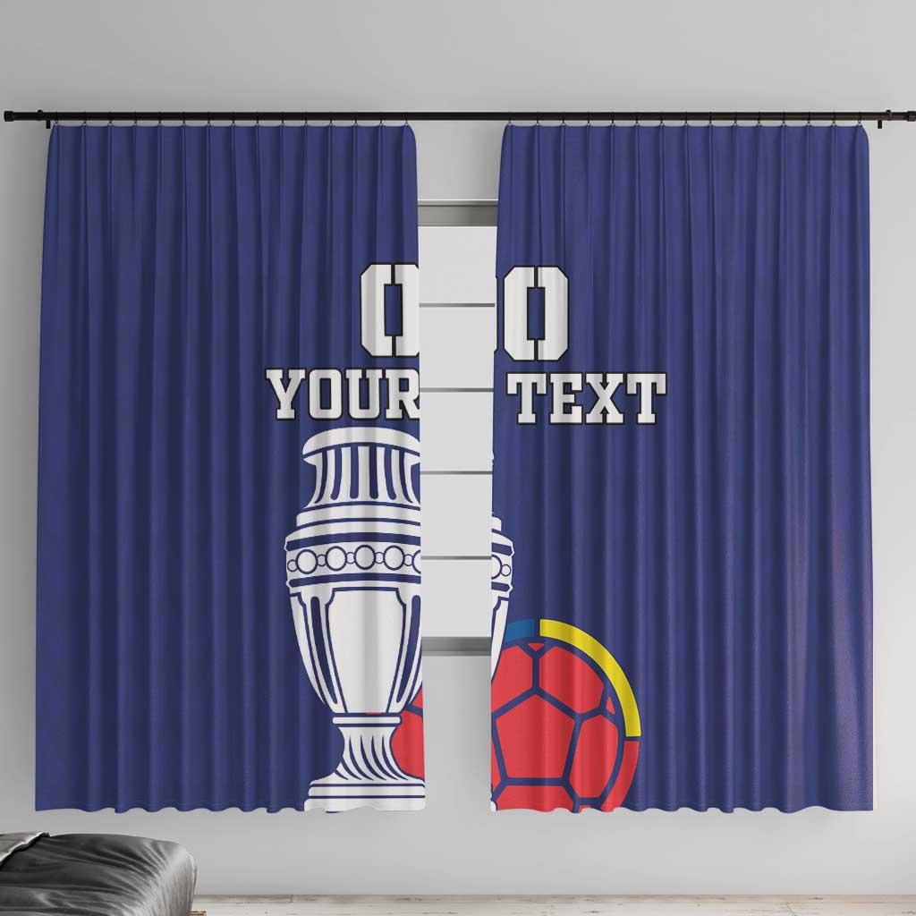 Custom Colombia Football Window Curtain 2024 Copa America - Wonder Print Shop