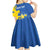 Personalized Ukraine Independence Day Kid Short Sleeve Dress Peace Dove Sunflower - Wonder Print Shop