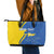 Personalized Ukraine Independence Day Leather Tote Bag Peace Dove Sunflower