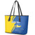 Personalized Ukraine Independence Day Leather Tote Bag Peace Dove Sunflower