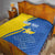 Personalized Ukraine Independence Day Quilt Peace Dove Sunflower